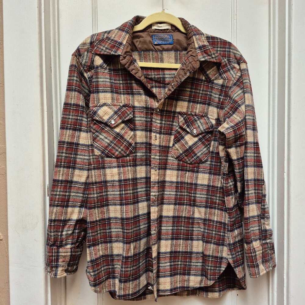 Tan Plaid Pendleton Jacket - Small - image 1
